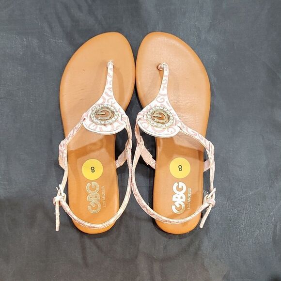 BRAND NEW G by GUESS GGLYNDEN-C T-STRAP SANDALS - Picture 5 of 11